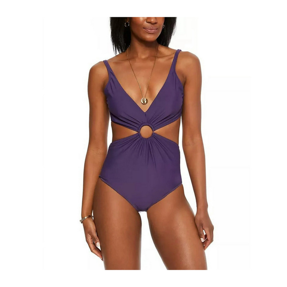 Bar III Ring Monokini One-Piece Swimsuit Purple Size XS 5095
